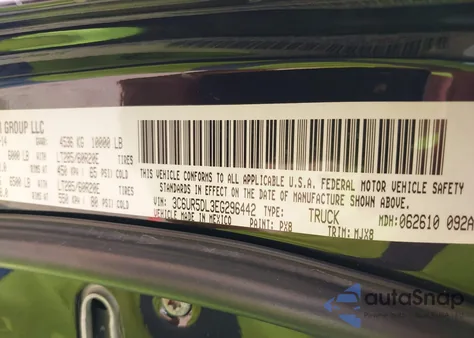 2014 Ram 2500 Big Horn from USA, damaged, VIN 3C6UR5DL3EG296442